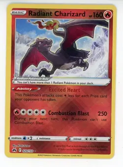 Radiant Charizard - 020/159 - Crown Zenith Holo Card Pokemon TCG NM - Image 1