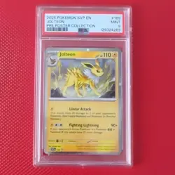 Pokemon TCG Jolteon 169 Scarlet & Violet Promo Cosmos Holo 2025 EN PSA 9 - Image 1