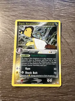 Pokemon Dark Ampharos 2/109 Reverse Foil Holo Rare EX Team Rocket - Image 1