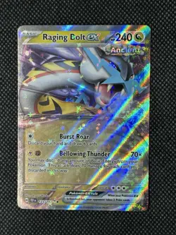Pokemon TCG Temporal Forces Raging Bolt ex 123/162 Holo - Image 1