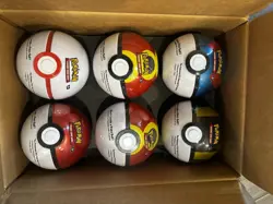 6 x Pokemon TCG Pokeball Tins - 18 Booster Packs Factory Sealed Costco New - Image 1