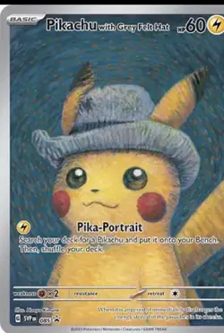 Pokemon Pikachu with Grey Felt Hat 2023 SVP Promo #085 PSA 10 English Regular - Image 2