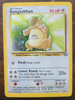 1999 Pokemon TCG vintage Kangaskhan Holo Rare Jungle 5/64 - Image 1