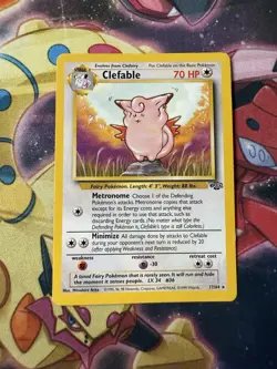 Clefable 17/64 Jungle Regular Non Holo Unlimited Pokemon WOTC LP - Image 1