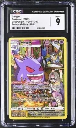 CGC 9 Gengar TG06/TG30 Pokemon Lost Origin Trainer Gallery Sword Shield - Image 1