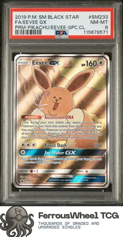 Fa/Eevee Gx #SM233 - 2019 Pokemon Sm Black Star Promo - PSA 8 - Image 1