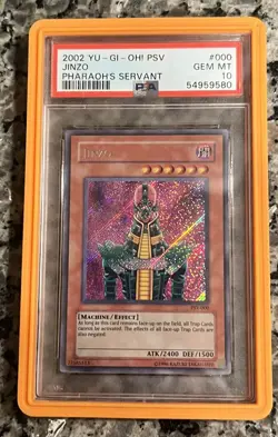 2002 Yu-Gi-Oh! Pharaoh's Servant Jinzo #PSV-000 PSA 10 GEM MINT - Image 1