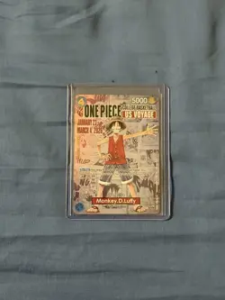 One Piece Monkey D. Luffy US Voyage College Basketball Promo Card (Unopened New) - Image 1