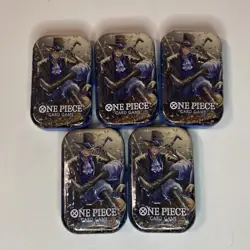 One Piece Sabo Mini Tin Vol. 2 - Brand New Factory Sealed! (Lot Of 5) - Image 1