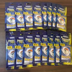 Lot Of 16 Pokemon Pressti Prime Sealed Packs - 8 Cards Per Pack + 2 bonus Cards - Image 1