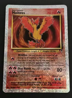 Moltres Reverse Holo 2002 Legendary collection Pokemon card 30/110 - Image 1