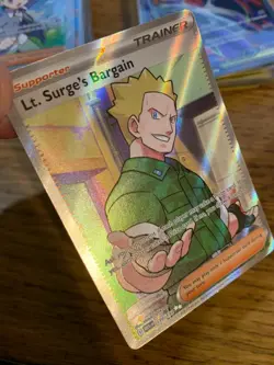 NM! Lt. Surge's Bargain (170/132) Mega Evolutions Full Art Pokemon Card! - Image 3