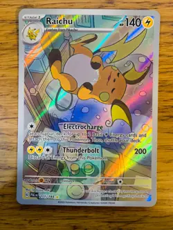 NM! Raichu (211/193) Paldea Evolved Illustration Rare Pokemon Card! - Image 1
