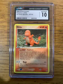 CGC 10! GEM MINT! Ditto (37/113) EX Delta Species Rare Pokemon Card! FAST P&P! - Image 1