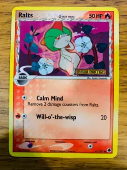 NM! Ralts (61/101) EX Dragon Frontiers Stamped Reverse Holo Pokemon Card! - Image 1