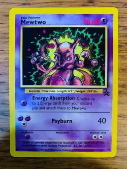 Mewtwo No.14 WOTC Black Star Promo Pokemon Card! FAST & FREE P&P! - Image 2