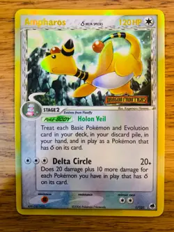 NM! Ampharos (1/101) EX Dragon Frontiers Stamped Reverse Holo Pokemon Card! - Image 1