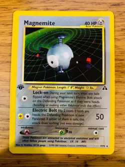 1st Edition Magnemite (7/75) Holo Neo Discovery Set Pokemon Card! FREE P&P! - Image 1