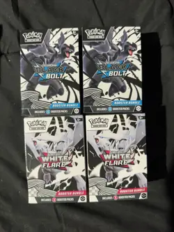 Pokemon Black bolt and White flare booster bundle - lot of 4 total - Image 1