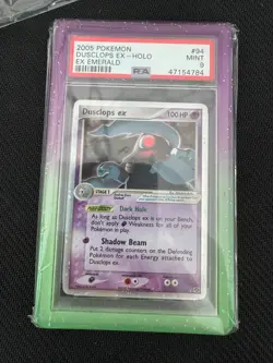 PSA 9 Dusclops Ex Holo 94/106 - 2005 Ex Emerald Rare Pokemon Card - Image 1