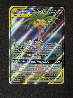 [Mint] Pokemon Rowlet & Alolan Exeggutor GX Tag Team #215 Alternate Full Art - Image 1