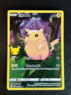 FULL ART Pikachu 005/025 Pokemon 25th Anniversary Celebrations Holo Foil - Image 1