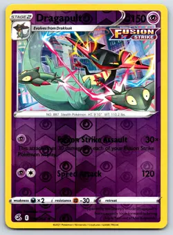 Dragapult - Reverse Holo - Fusion Strike 130/264 Rare Pokemon Card NM - Image 1