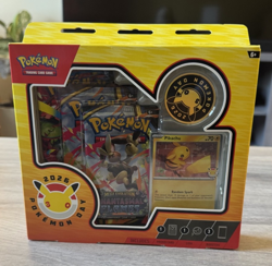 Pokemon Day 2026 Collection Sealed Box Pikachu Promo Card Coin 3 Booster Packs - Image 1