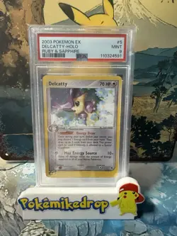 2003 Pokemon EX Ruby & Sapphire Delcatty Holo 5/109 PSA 9 - Image 1