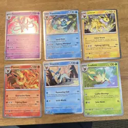Pokemon TCG SVP EN Eeveelution Sylveon Vaporeon Jolteon Holo Card Lot 6 Cards - Image 1