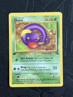 Pokemon TCG Ekans 46/62 First Edition Fossil (English) -LP - Image 3