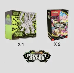 Pokemon TCG Perfect Order Pokemon Center ETB + 2 Booster Bundles Factory Sealed - Image 1