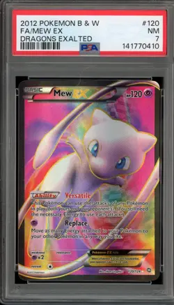 Pokemon Mew EX Dragons Exalted Full Art #120 PSA 7 - Image 1