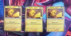 Pokemon Pikachu card lot x3 30th anniversary promo 051/162 NM - Image 1
