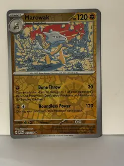 Marowak Reverse Holo 105/165 SV: Scarlet & Violet 151 NM Pokemon Fast Ship - Image 1
