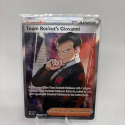 Pokemon Team Rockets Giovanni Full Art Holo Card Destined Rivals 225/182 NM/M - Image 1