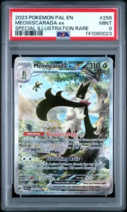 2023 POKEMON PALDEA EVOLVED SPECIAL ILLUSTRATION RARE #256 MEOWSCARADA EX PSA 9 - Image 1