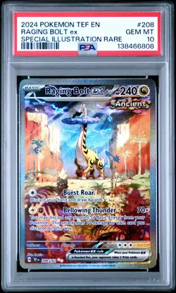 Raging Bolt EX 208/162 Special Illustration Rare Pokemon PSA 10 *808 - Image 1