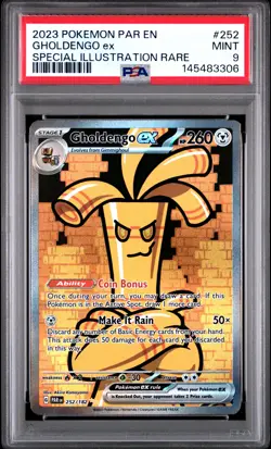 Gholdengo EX 252/182 Special Illustration Rare Pokemon PSA 9 *306 - Image 1