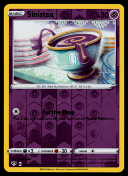 Pokemon Card - SWSH - Darkness Ablaze Sinistea 082/189 Reverse Holo - NM - Image 1