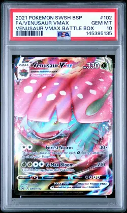 Venusaur Vmax SWSH102 Battle Box Swsh Black Star Promo Pokemon PSA 10 *135 - Image 1