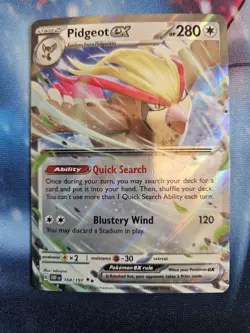 Pokemon TCG Pidgeot ex 164/197 SV03: Obsidian Flames Holo Lightly Played - Image 1