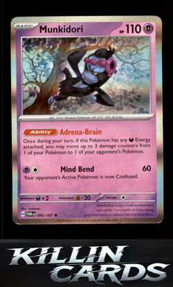 Munkidori 095/167 Pokemon Rare SV06: Twilight Masquerade Card NM - Image 1