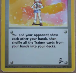 Lass 104/130 Rare Non-Holo Base 2 Set Pokemon Trainer Card LP - Image 3