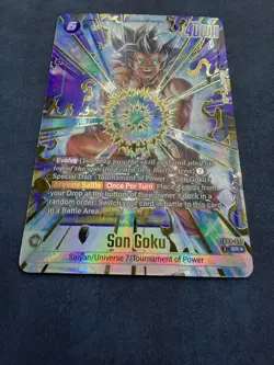 Son Goku FB09-037 Alternate Art Dual Evolution Dragon Ball Card English Fusion - Image 2