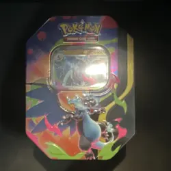 Pokemon Mega Charizard Tin 2023 Foil Promo Card 4 Booster Packs English - Image 1