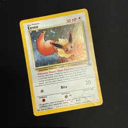 Pokemon Eevee TCG Black Star Holo Card 11 WOTC Promo DMG - Image 1