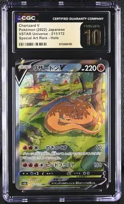 CGC 10 PRISTINE Charizard V 211/172 SAR VSTAR UNIVERSE Japanese Pokemon Card - Image 1