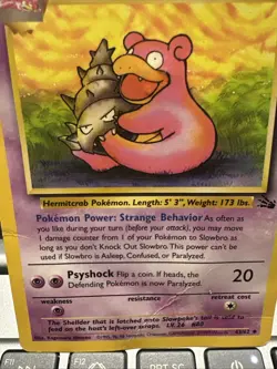 Slowbro Fossil 43/62 WOTC Vintage Pokemon Card - Image 2