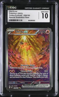 CGC GEM MINT 10 Pokemon Chi-Yu ex SIR Paldea Evolved 259/163 US SELLER - Image 1